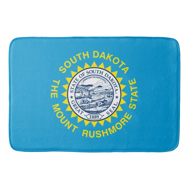 South Dakota State Flag Design Bathroom Mat (Front)