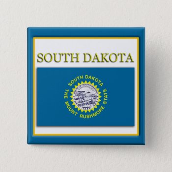 South Dakota State Flag Design Button by Americanliberty at Zazzle