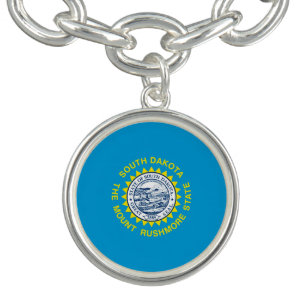 South Dakota State Flag Design Charm Bracelet