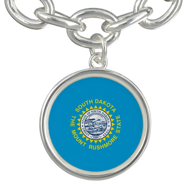 South Dakota State Flag Design Charm Bracelet (Design)