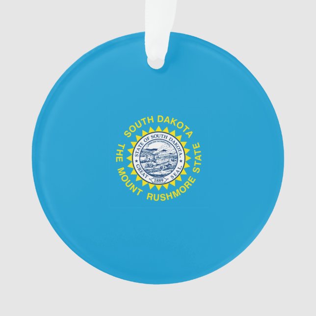 South Dakota State Flag Design Decor Ornament (Front)