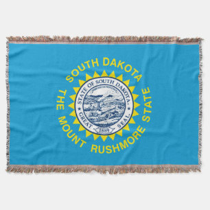 South Dakota State Flag Design Decor Throw Blanket