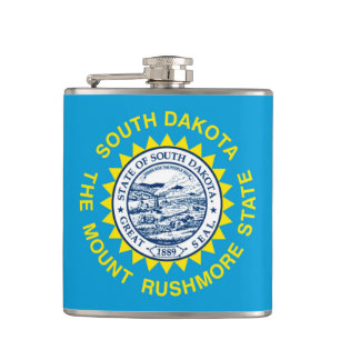 South Dakota State Flag Design Flask