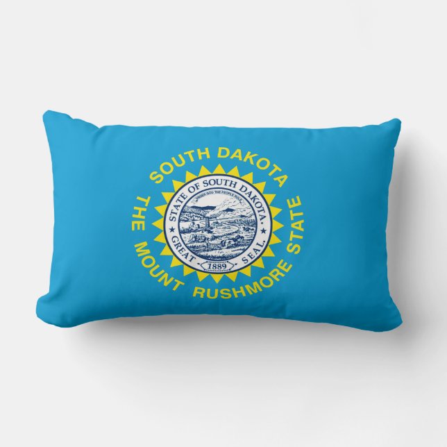 South Dakota State Flag Design Lumbar Pillow (Front)