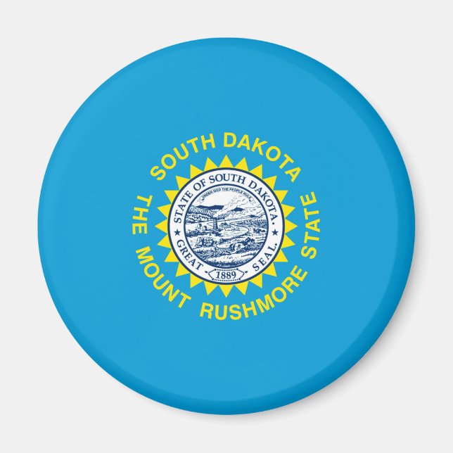 South Dakota State Flag Design Magnet (Front)