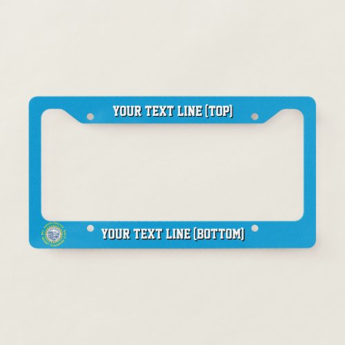 South Dakota State Flag Design on a Personalized License Plate Frame