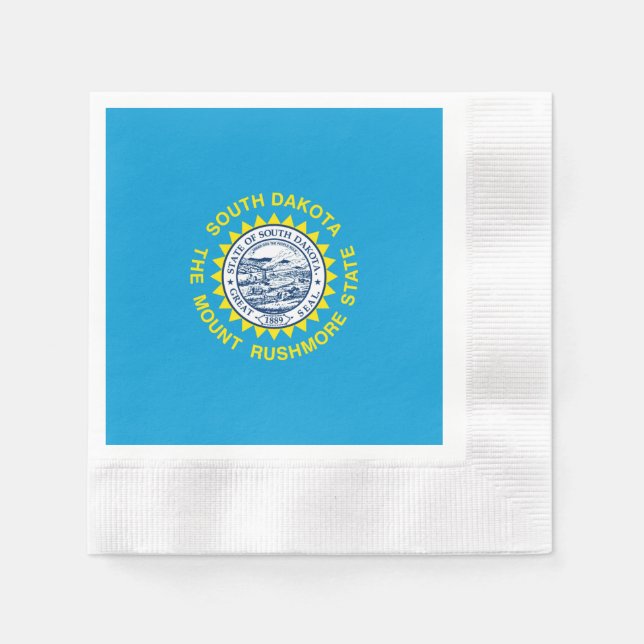 South Dakota State Flag Design Paper Napkins (Front)