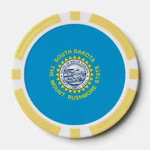 South Dakota State Flag Design Poker Chips