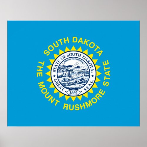 South Dakota State Flag Design Poster