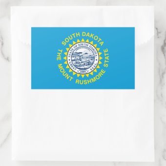 South Dakota State Flag Design Rectangular Sticker | Zazzle