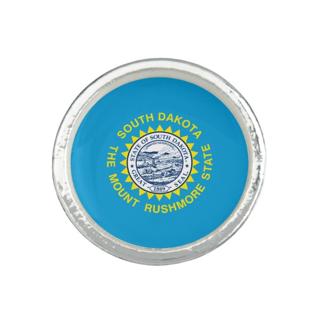 South Dakota State Flag Design Ring (Front)