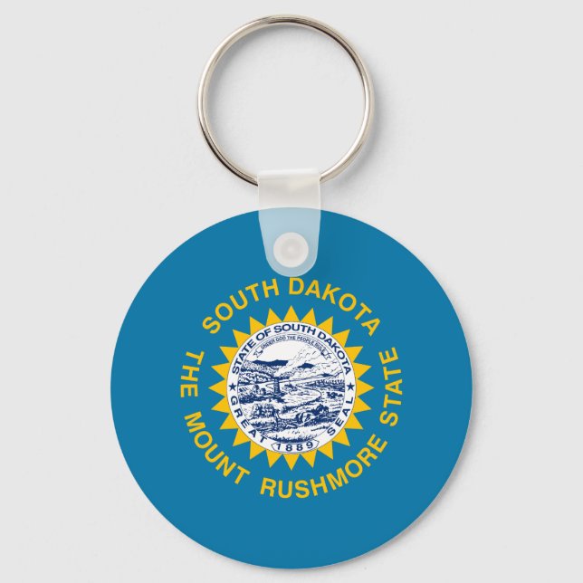 South Dakota State Flag Keychain (Front)