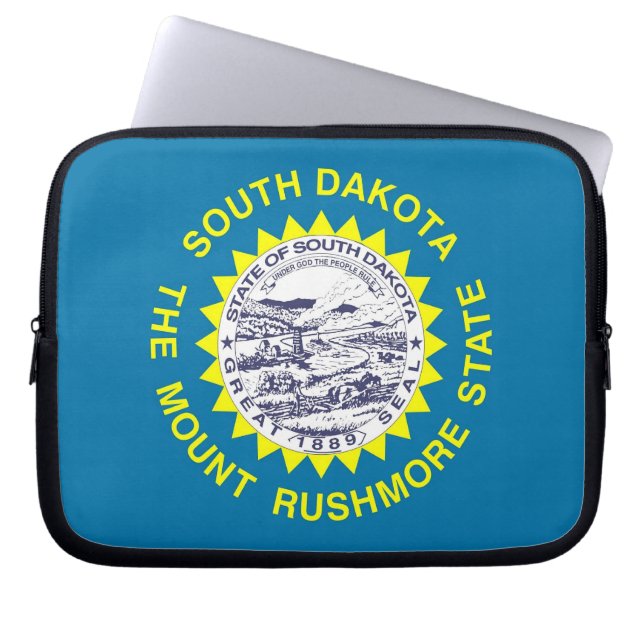 South Dakota State Flag Laptop Sleeve (Front)