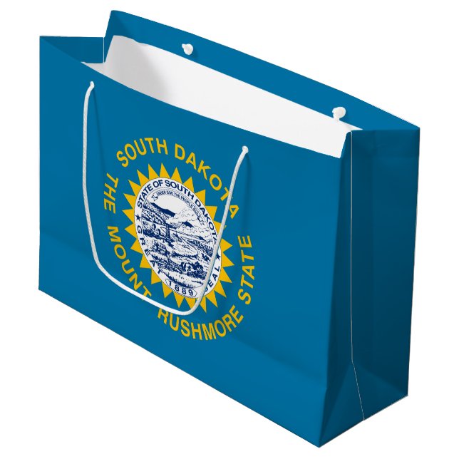 South Dakota State Flag Large Gift Bag (Front Angled)
