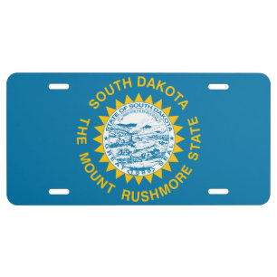 South Dakota State Flag License Plate