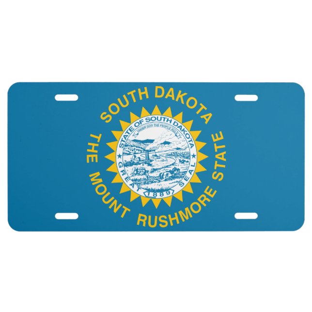 South Dakota State Flag License Plate (Front)