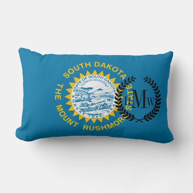 South Dakota State Flag Lumbar Pillow (Front)