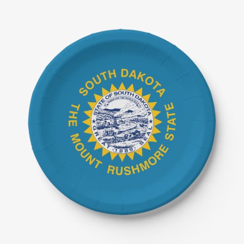 South Dakota State Flag Paper Plates