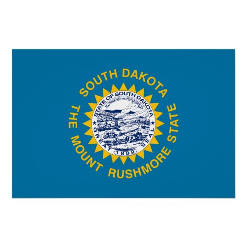 South Dakota State Flag Poster