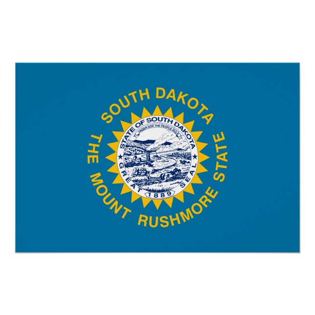 South Dakota State Flag Poster (Front)