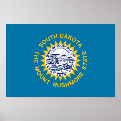 South Dakota State Flag Poster