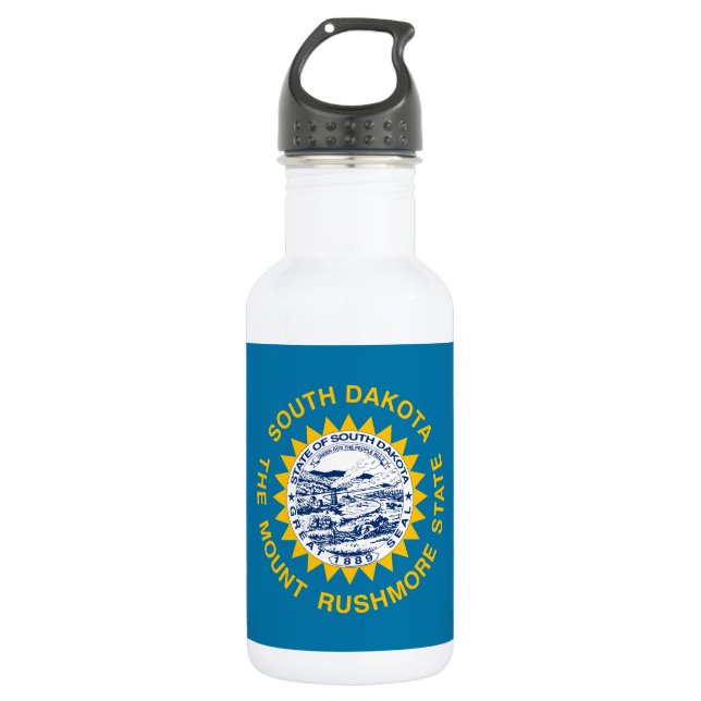 South Dakota State Flag Stainless Steel Water Bottle (Front)