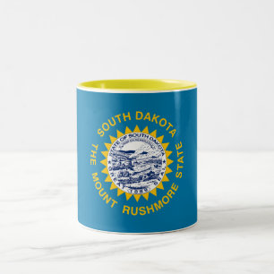 South Dakota State Flag Two-Tone Coffee Mug