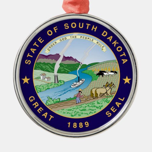 south dakota state flag united america republic sy metal ornament