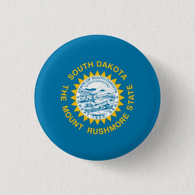 South Dakota State Flag USA Button (Front)