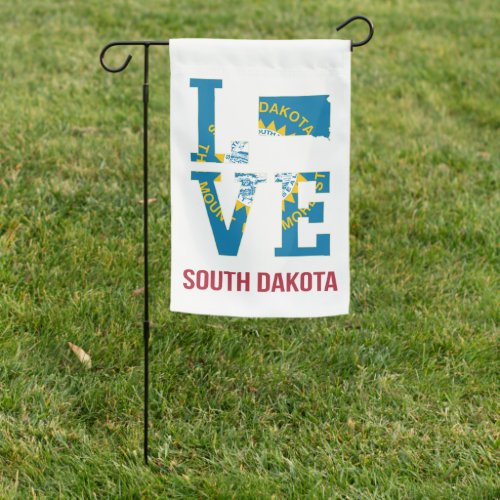 South Dakota State Love USA Garden Flag