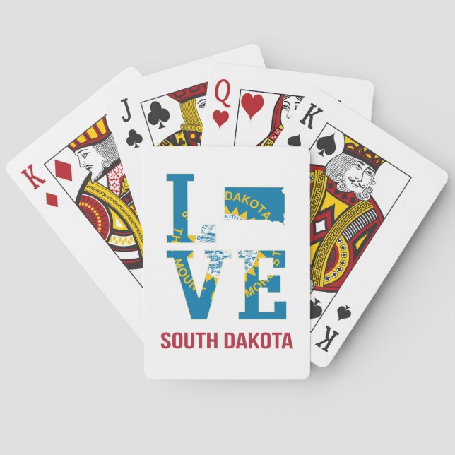 South Dakota State Love USA Poker Cards (Back)