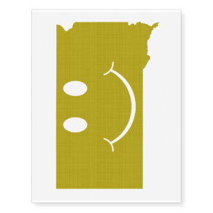 South Dakota State Shape Smiley Face Temporary Tattoos