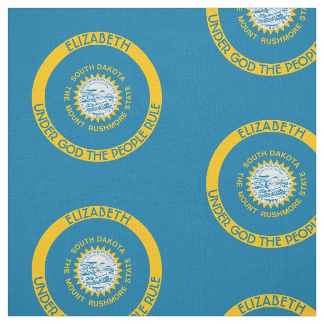 South Dakota The Mount Rushmore State Flag Fabric (Swatch)