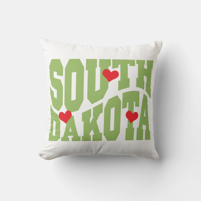 South Dakota Throw Pillow (Front)