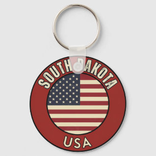South Dakota United States of America Keychain
