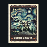 South Dakota | Vincent Van Gogh Inspired Postcard<br><div class="desc">Embrace the vibrant spirit of South Dakota with our "South Dakota | Vincent van Gogh Inspired Postcard." This artistic postcard blends the natural beauty of South Dakota's landscapes, from the majestic Black Hills to the sprawling plains, with the iconic impressionist art style of Vincent van Gogh. Capturing the essence of...</div>