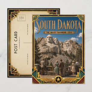 South Dakota Vintage Art Deco Golden Age Postcard