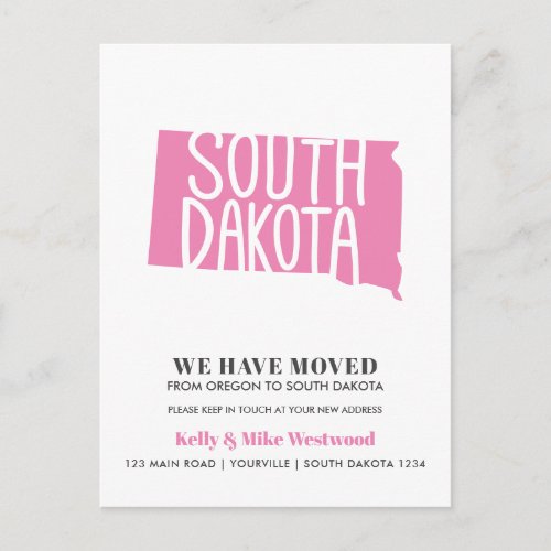 SOUTH DAKOTA  Weve moved New address New Home Pos Postcard