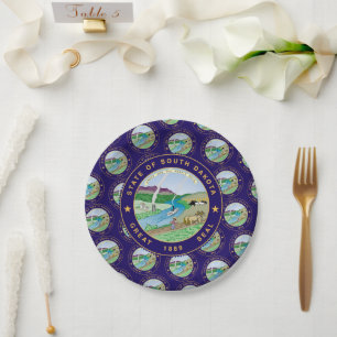 South Dakotan Seal, South Dakota Paper Plates