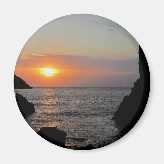 South Devon Hope Cove Autunm Sunset Magnet (Front)