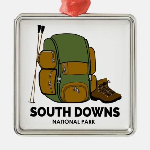 South Downs National Park Backpack Metal Ornament