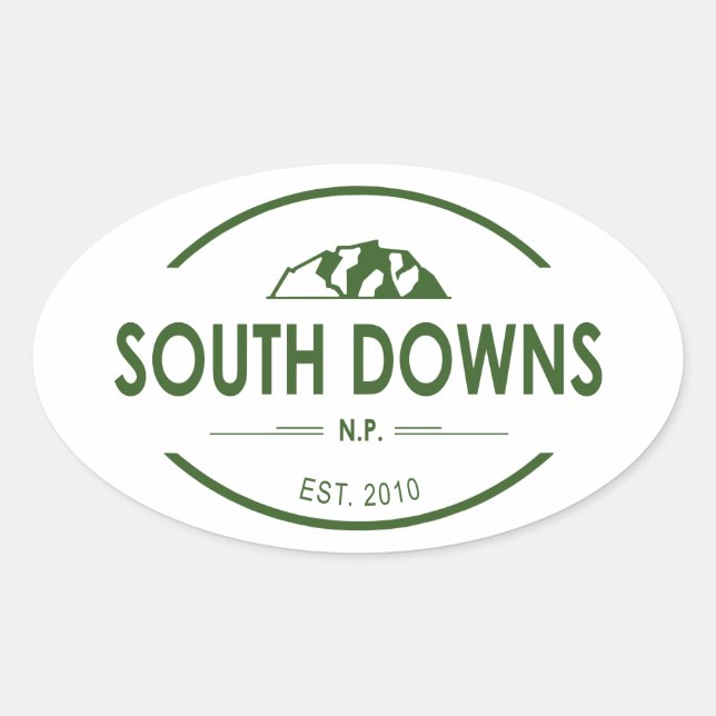 South Downs National Park Oval Sticker (Front)