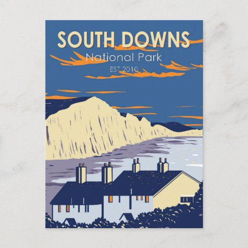 South Downs National Park Seven Sisters England Postcard