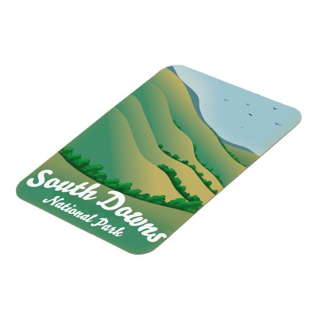 South Downs National park travel poster Magnet (Left Side)