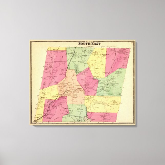 South East, Town Canvas Print (Front)