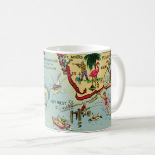 South Florida Keys Map Mug