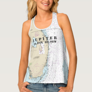 South Florida Latitude & Longitude Nautical Tank Top