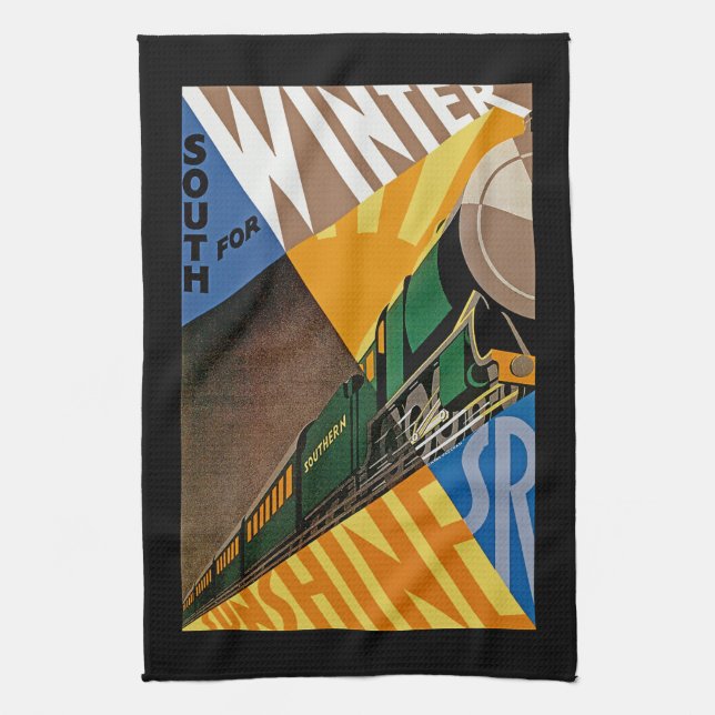 South For Winter Sunshine Kitchen Towel (Vertical)