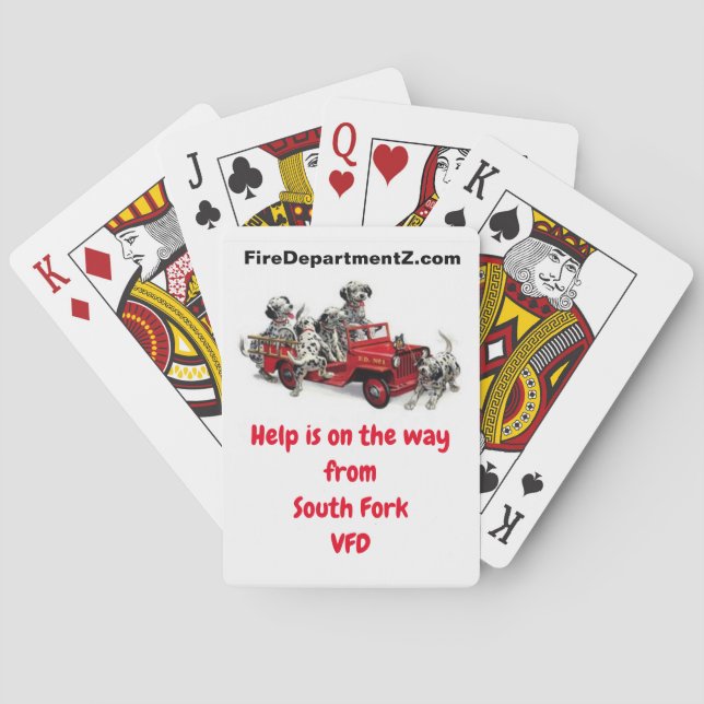 South Fork VFD Dalmation Firefighters Poker Cards (Back)