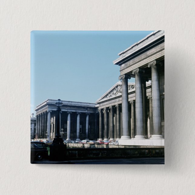 South front of the British Museum Pinback Button (Front)